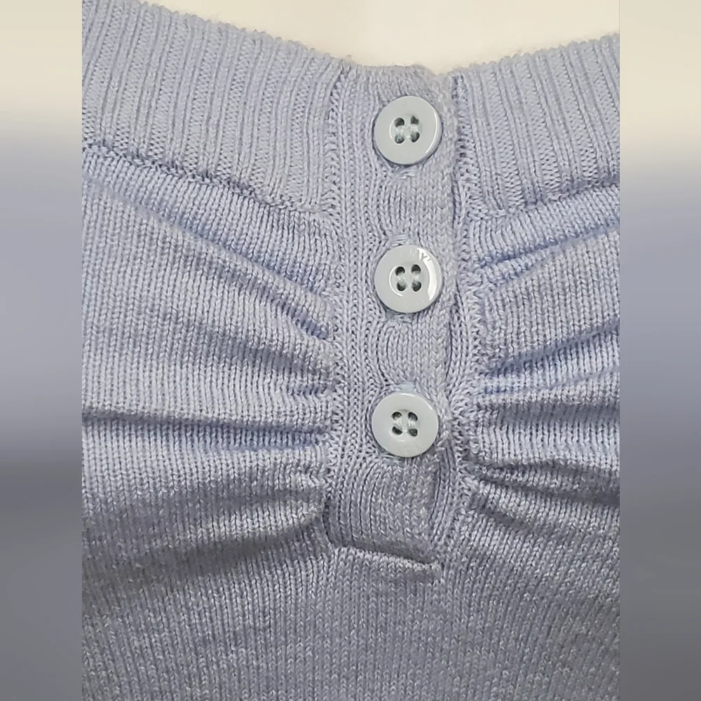 DKNY Jeans -Size M - Light Blue Casual Sweater - Picture 8 of 9